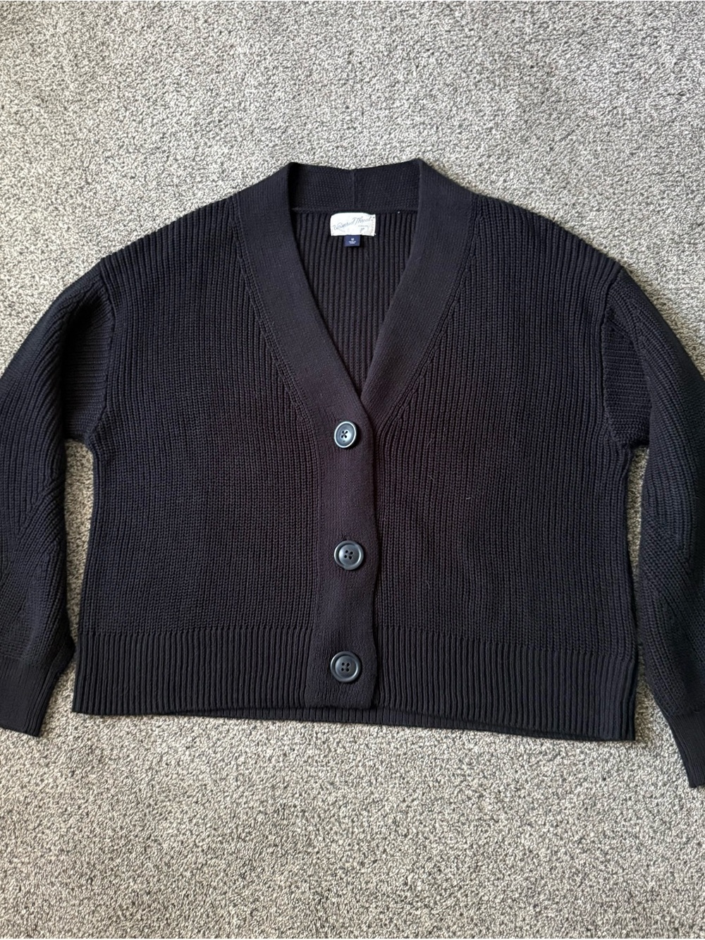 Universal Threads 100% Cotton Black V-Neck Women's Cardigan Sweater- Medium